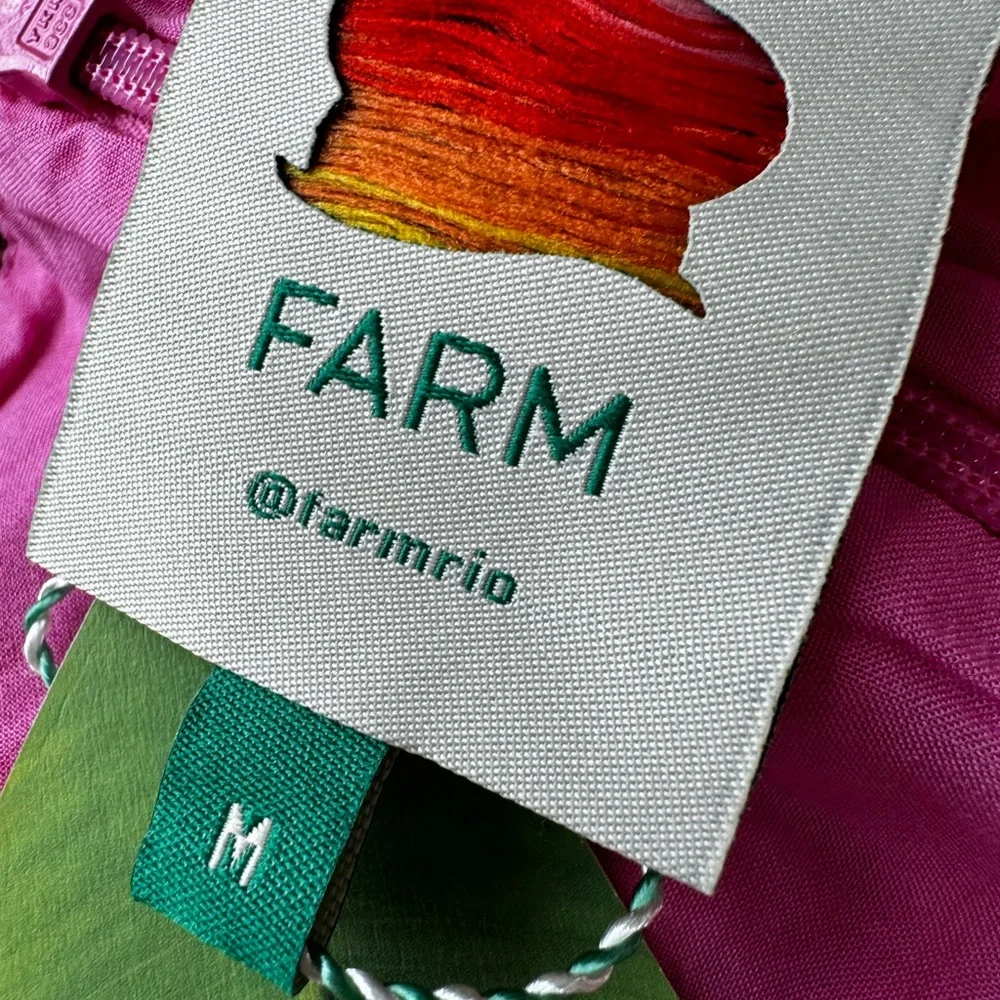 FARM Rio Rainbow Mixed Prints Tiered Midi Skirt Gypsy Bohemian - Picture 13 of 15